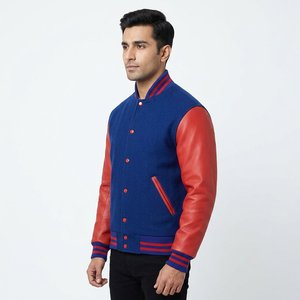 2025 New Arrival OEM Winter Premium Quality Customized Logo <b>Stand</b> Front Quick Dry Breathable Varsity Jacket Men's Custom Colors - Product Image 1