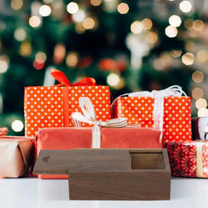 Caja de regalo de madera sin terminar más barata <span class=keywords><strong>y</strong></span> personalizada, caja de madera magnética pequeña para regalo de negocios, caja de madera con tapa para bricolaje - Product Image 4