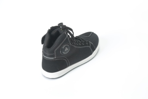 SOMMY Zapatos de moto de caña alta para hombre – Botas de carreras urbanas de lona con cremallera lateral y correa en el tobillo, antideslizantes, informales - Product Image 3