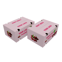 Boîtes en carton de légumes personnalisées de haute qualité fruits cerises avocat noix de coco Durian Caja De tomate emballage boîte en carton ondulé
