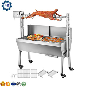Precio <span class=keywords><strong>de</strong></span> fábrica carbón pollo asador máquina rotativa Gas asador <span class=keywords><strong>horno</strong></span> barbacoa oveja cerdo Cordero <span class=keywords><strong>chuletas</strong></span> parrilla máquina plata 1 Uds - Product Image 4