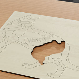 Rompecabezas de Madera Wincent con Animales de Dibujos Animados, Juguete Educativo Temprano Montessori, Juego de Mesa de Rompecabezas DIY para Niños y Niñas - Product Image 3