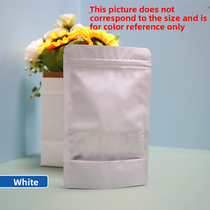 Túi kim loại màu với cửa sổ niêm phong Kẹo đóng gói snack cho các loại hạt trà đứng lên dây kéo - Product Image 4