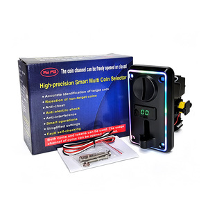 S-802D Accepteur de pièces programmable 6 valeurs, sélecteur de pièces en plastique avec LED, validateur de pièces pour bornes d'arcade et distributeurs automatiques - Product Image 2