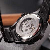 OBLVLO mode Black Tech PVD étoile montre automatique en acier inoxydable lueur étanche montres mécaniques pour hommes d'affaires CAM-STAR