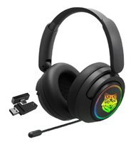 Casque de jeu sans fil professionnel 2.4GHz Casque antibruit supra-auriculaire avec faible latence pour les joueurs