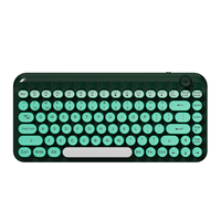 Nouveau clavier portable coloré à double mode 2,4 G sans fil USB-C, 85 touches, à membrane, taille 75 %, motif dessin animé mignon