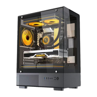 Caja de PC ATX Mid Tower para Placa Base ATX M ATX ITX, Compatible con GPU de 330 mm, Enfriador de CPU de 165 mm, USB 3.0, 5 Ranuras, 3 Bahías para Unidades