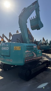 Excavatrice sur chenilles Kobelco SK75 Super, couleur turquoise, avec godet de 0,4 m³ de capacité, poids opérationnel de 7,5 tonnes, machine d'occasion - Product Image 4