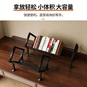 Desktop Bookshelf Adjustable Standing Type Rectangle PP Office Organizer Study Room <b>Storage</b> <b>Rack</b> - Product Image 4