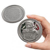 Pièces commémoratives personnalisées OEM/ODM en alliage de zinc, motif ours 3D en relief, plaquées argent, pour collectionneurs