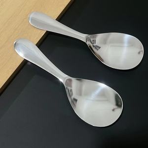Stainless Steel Rice <b>Spoon</b> 2 Pieces Solid Color <b>Serving</b> <b>Spoon</b> For Household Use - Product Image 2