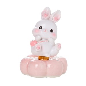 ของตกแต่งโต๊ะเรซิ่นรูปกระต่ายการ์ตูนน่ารัก 4 ชิ้น ของตกแต่งสำนักงานแบบหมุนได้ ของขวัญวันอีสเตอร์ - Product Image 5