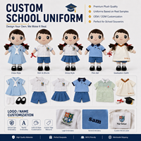 Poupée en peluche personnalisée de 35 cm pour uniforme scolaire, cadeau souvenir de remise de diplôme, OEM ODM