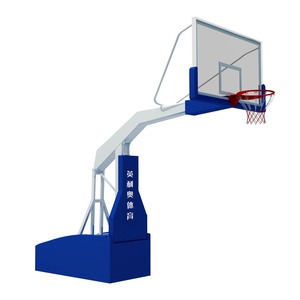 Enlio Fiba elettro-idraulico <span class=keywords><strong>portatile</strong></span> basamento da <span class=keywords><strong>basket</strong></span> regolabile cerchio manuale Backstop per porta da <span class=keywords><strong>basket</strong></span> mobile da competizione - Product Image 4