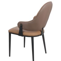 Chaise simple avec dossier en cuir, design simple, multifonctionnelle pour la maison, l'hôtel, le restaurant, la salle d'étude, les loisirs