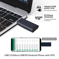 Mini enregistreur vocal USB portable 8 Go avec dictaphone antibruit OTG compatible avec téléphone/PC