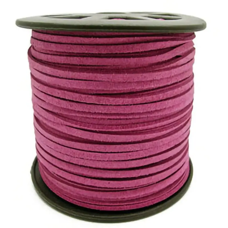 wholesale quality multi colors 3mm flat leather cord faux suede lace cord for jewelry making