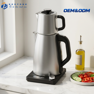 Juego de Tetera Turca de 1.8L, Tetera Doble con Tetera de 0.8L, Control Digital de Temperatura para el Hogar y la Oficina - Product Image 1