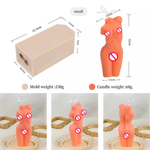 Moule en silicone pour bougies femme envoûtante, figurine artistique torse féminin élancé, outil pour mariage, musculation, moule en résine époxy - Product Image 5