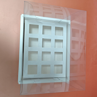 Boîte à dessert transparente carrée avec couvercle en plastique, vente en gros de boîtes à dessert XJH, vente chaude