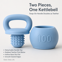 Jouet en silicone pour bébé, Kettlebell doux et sûr, pour nourrissons et jeunes enfants, non toxique, sans BPA, personnalisable OEM ODM, vente en gros