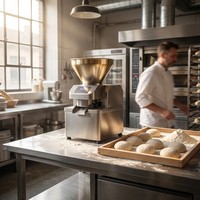 Machine à découper la pâte automatique professionnelle en acier inoxydable 304, diviseuse et bouleuse de pâte à poids précis pour pizza, pain, biscuits et petits pains