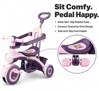 Tricycle 3 roues pour enfant de 2 à 4 ans, tricycle bébé 3 en 1, poussette vélo, tricycle enfant de haute qualité