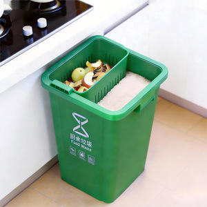 Kitchen Waste <b>Bin</b> With Lid 12L Above Sorting Rectangular Indoor Use - Product Image 1