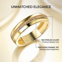 Kirin Maßgefertigter Moderner Zirkon-Nagelring Damen-Accessoires Schmuck 18k Vergoldeter Schmuck 925 Silberring