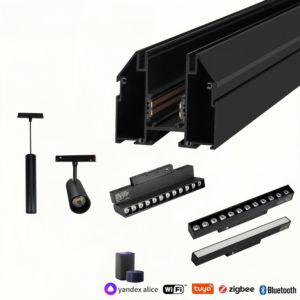 Plafonnier magnétique moderne 48V LED Plafonds tendus Nouveau système d'éclairage intérieur sur rail linéaire Profils en aluminium Aimant intérieur - Product Image 2