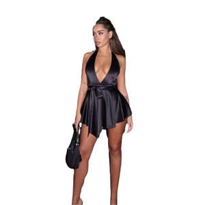 2024 serie di abbigliamento femminile all'inizio della primavera nuovo abito francese di alta qualità alla moda con colletto a pila abito da <span class=keywords><strong>donna</strong></span> - Product Image 3