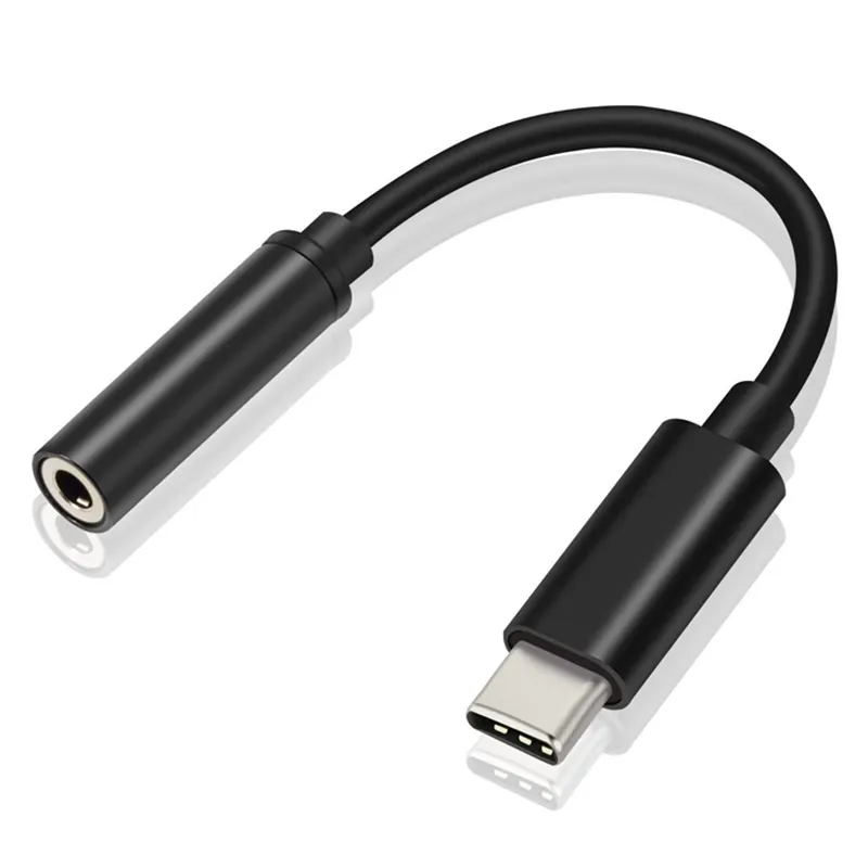 USB 유형 C ~ 3.5mm 여성 헤드폰 잭 어댑터 USB C ~ Aux 오디오 동글 케이블