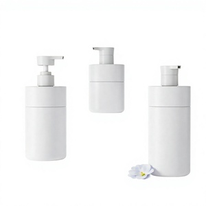 Matte White PET <b>Pump</b> <b>Bottle</b> Round Lotion <b>Bottle</b> 300ml 400ml 500ml for <b>Shampoo</b> Body Wash Hand Soap Skincare Packaging/ - Product Image 4