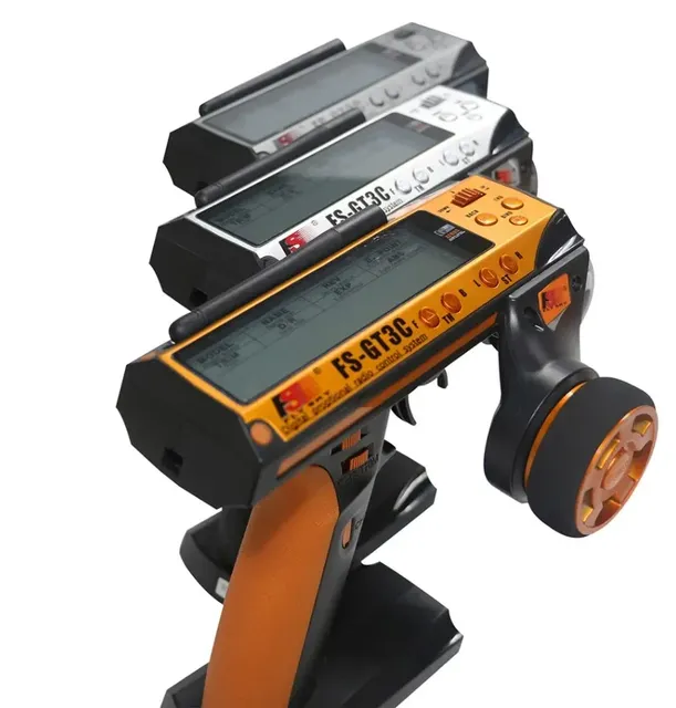 Flysky FS-GT3C Remote Control with GR3E for RC Car GT3B Upgraded Version Full Set Lithium Battery