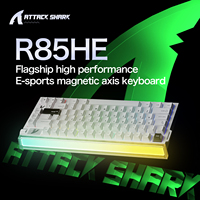Clavier à axe magnétique à faible latence Attack Shark R85HE avec éclairage RGB 75% et touches interchangeables à chaud