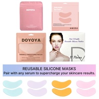 Groothandel Medisch Gekeurde Veganistische Siliconen Oogmasker Patch Herbruikbaar 1MM Ultradun Anti-rimpel Oogpad voor Alle Huidtypen