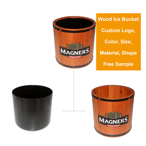 Seau à glace en bois écologique au design spacieux pour garder les boissons fraîches, idéal pour la bière, les spiritueux et le vin, pour l'Espagne, Yichang, <span class=keywords><strong>Desperados</strong></span> - Product Image 1