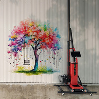 Máquina de dibujo de color de pared 3D Impresora de inyección de tinta UV de grafiti de pared vertical y suelo Impresión de pared de 3m para plástico metálico