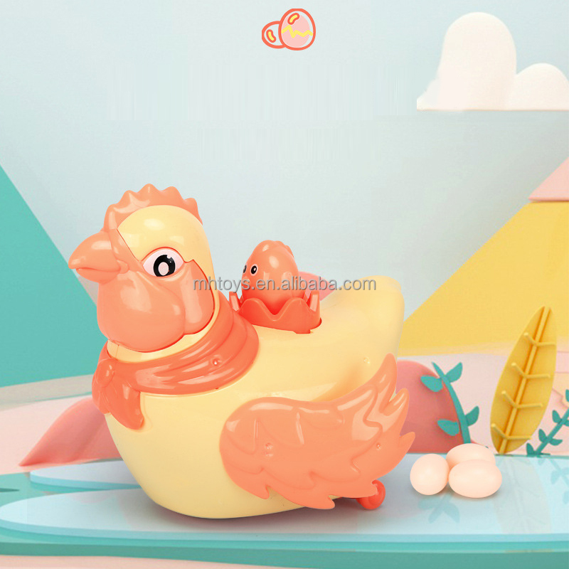 Electric Hen Laying Eggs Toy - Battery Operated Chicken with Light