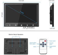Moniteur Portable IPS HD de 7 pouces avec bouton d'écran tactile, résolution 2022x1024 pour jeux PC, camion RV, affichage de remorque, nouveau Design 600