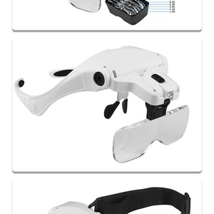 Lunettes grossissantes dentaires pour extensions de cils, montées sur la tête, 5X, qualité professionnelle, logo personnalisé Pinky Leem, vente en gros - Product Image 3