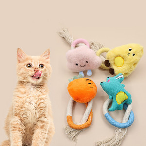 Jouets à mâcher en peluche <span class=keywords><strong>pour</strong></span> chat, mignons et interactifs, avec corde, <span class=keywords><strong>pour</strong></span> <span class=keywords><strong>la</strong></span> dentition, jouet à mâcher à <span class=keywords><strong>la</strong></span> catnip <span class=keywords><strong>pour</strong></span> chats - Product Image 2