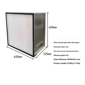 Hiệu quả cao H13 lọc phân vùng Net Trần Cung cấp không khí Duct ffu Bộ lọc không khí chịu nhiệt độ cao cho cung cấp không khí - Product Image 2