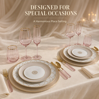 Assiettes à dîner en porcelaine fine Besta pour mariages avec personnalisation de motifs floraux et services de vaisselle