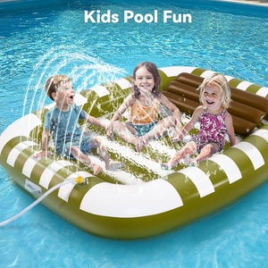 Transat gonflable brumisateur - Jets d'eau 3D et PVC écologique pour la plage/le jardin, bain de soleil, pulvérisation rafraîchissante et économie d'eau 10 ° C - Product Image 6