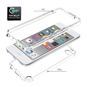 Mỏng Rõ Ràng 360 Đầy Đủ Cơ Thể Hai Lớp TPU + PC Chống Sốc Bảo Vệ Bìa Điện Thoại Di Động Trường Hợp Đối Với Ipod Cảm Ứng 5th 6th 7th Thế Hệ - Product Image 2
