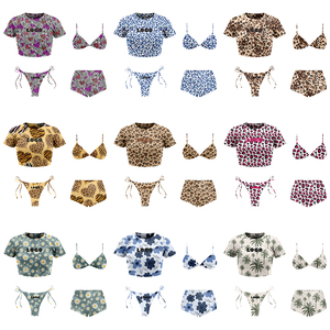 Bikini <span class=keywords><strong>de</strong></span> sport <span class=keywords><strong>de</strong></span> plage personnalisé pour filles Coral Reef Leopard <span class=keywords><strong>Maillot</strong></span> <span class=keywords><strong>de</strong></span> <span class=keywords><strong>bain</strong></span> 4 pièces Maillots <span class=keywords><strong>de</strong></span> <span class=keywords><strong>bain</strong></span> pour femmes et maillots <span class=keywords><strong>de</strong></span> <span class=keywords><strong>bain</strong></span> - Product Image 2