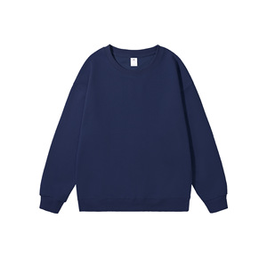 Felpe in cotone poliestere Plus Size felpe con cappuccio di spugna francese felpa a girocollo tinta unita personalizzata - Product Image 5