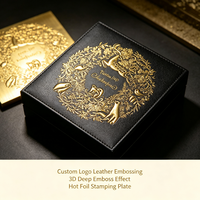 Op maat gemaakte messing logo-embossing mal voor feestelijke geschenkdozen, lederen labels en papierbranding